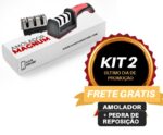 Amolador de Facas 3 em 1 Magnum - Amolador para facas 3 etapas, 3 em 1 - vipzio