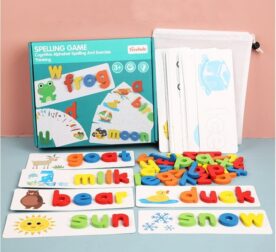 Aprenda Inglês - Brinquedo Montessori de Madeira para ensinar Inglês - vipzio