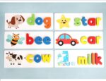 Aprenda Inglês - Brinquedo Montessori de Madeira para ensinar Inglês - vipzio