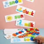 Aprenda Inglês - Brinquedo Montessori de Madeira para ensinar Inglês - vipzio