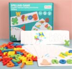 Aprenda Inglês - Brinquedo Montessori de Madeira para ensinar Inglês - vipzio