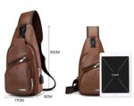 Bolsa Khalifa - Bolsa Transversal de Couro Masculina - vipzio