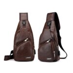 Bolsa Khalifa - Bolsa Transversal de Couro Masculina - vipzio