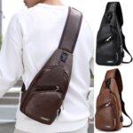 Bolsa Khalifa - Bolsa Transversal de Couro Masculina - vipzio