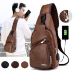 Bolsa Khalifa - Bolsa Transversal de Couro Masculina - vipzio