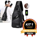 Bolsa Khalifa - Bolsa Transversal de Couro Masculina - vipzio