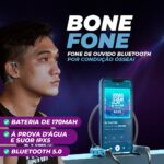 Bone Fone - Fone de Ouvido Bluetooth por Condução Óssea - vipzio