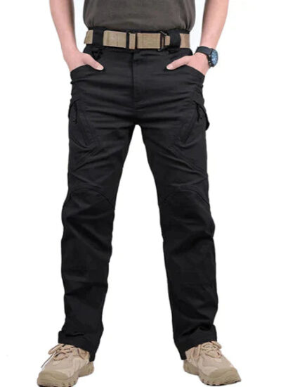 Calça Tática Militar Ultra Resistente Impermeável Calça Tática Militar Floresca Preta P (38 Até 40)