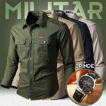 Camisa Social Militar + Brinde Exclusivo - vipzio