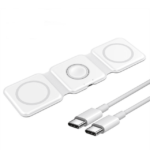 Carregador 3 em 1 por Indução Dobrável para Celular, Smartwatch e AirPods - vipzio
