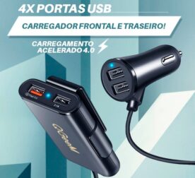 Carregador Fast 4x - Carrega até QUATRO vezes mais rápido! - vipzio