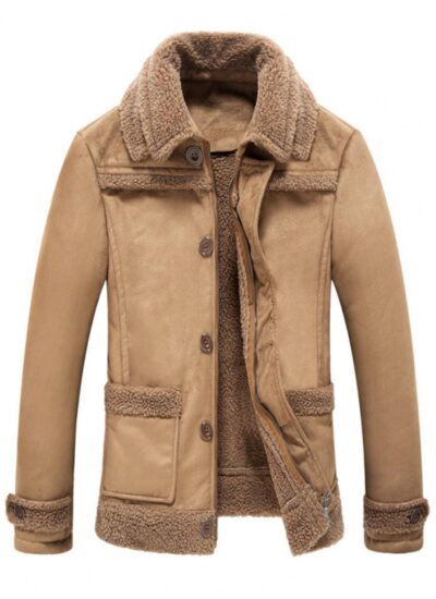 Casaco Masculino com Detalhes de Lã INVERNO 07 Floresca Bege M