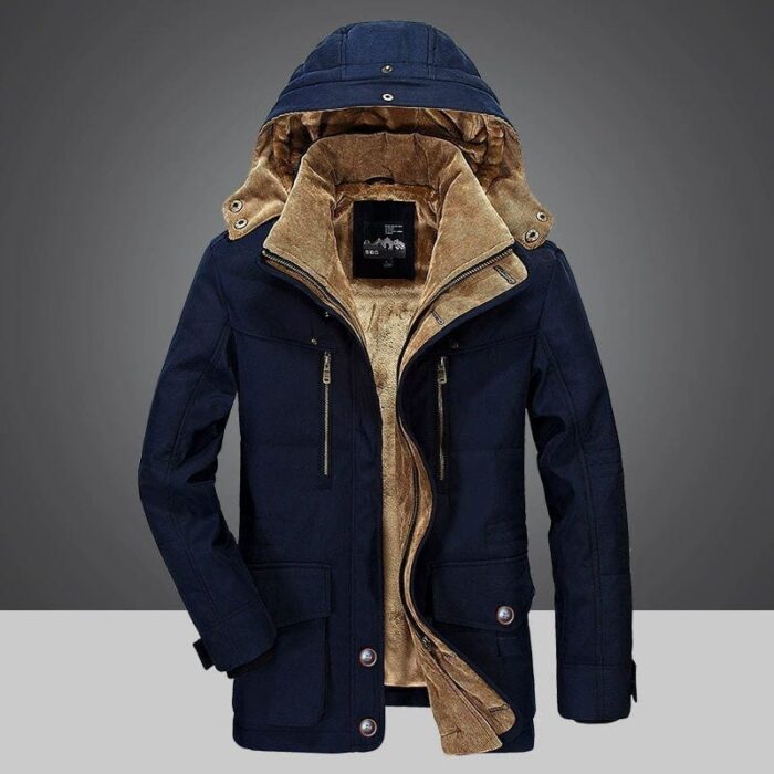 Casaco pele Grossa para Inverno - Masculino Inverno Floresca Azul PP