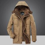 Casaco pele Grossa para Inverno - Masculino Inverno Floresca Caquí PP