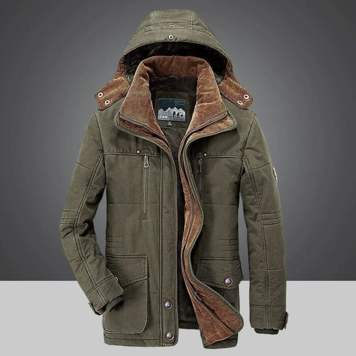 Casaco pele Grossa para Inverno - Masculino Inverno Floresca Verde PP