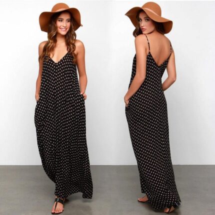 Vestido Longo Estampado Bolinhas - vipzio