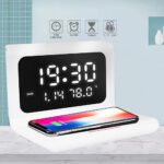 DigitalStation 4 em 1 Multifuncional - Carregador por Indução, Hora, Calendário e Temperatura - vipzio