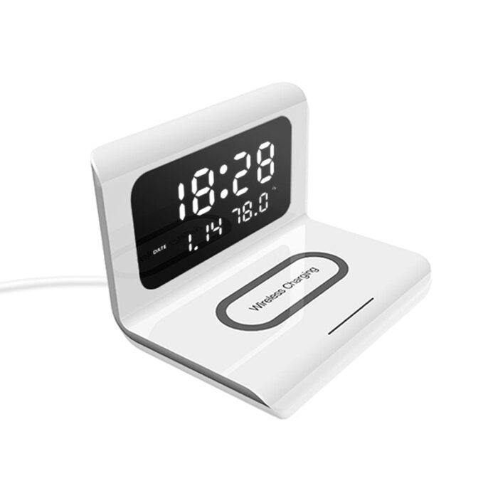 DigitalStation 4 em 1 Multifuncional - Carregador por Indução, Hora, Calendário e Temperatura - vipzio