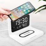 DigitalStation 4 em 1 Multifuncional - Carregador por Indução, Hora, Calendário e Temperatura - vipzio