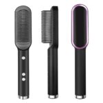 Escova Alisadora 5 em 1 - Alisa, Seca, Hidrata, Modela e Anti-Frizz - - vipzio