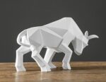 Escultura Abstrata Touro em Resina - vipzio