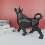 Escultura Abstrata Touro em Resina - vipzio