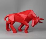 Escultura Abstrata Touro em Resina - vipzio