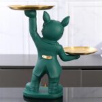 Escultura Bulldog Francês Mordomo Divertido Aparador de Chaves Controle - vipzio