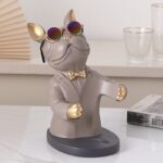 Escultura Bulldog Francês Porta Vinho - vipzio