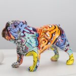 Escultura Bulldog Inglês Grafite Street & Colors - vipzio