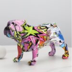 Escultura Bulldog Inglês Grafite Street & Colors - vipzio