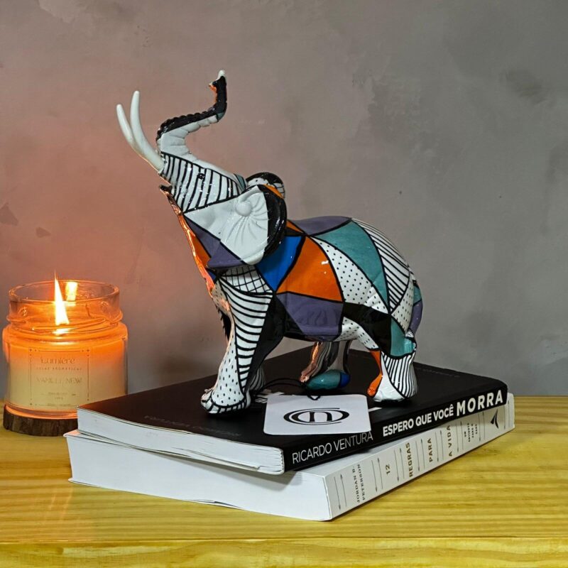 Escultura Elefante Pintura Mosaico - vipzio