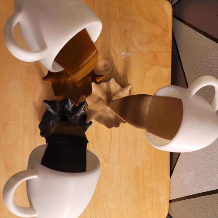 Escultura Spilled Coffee 3D - vipzio