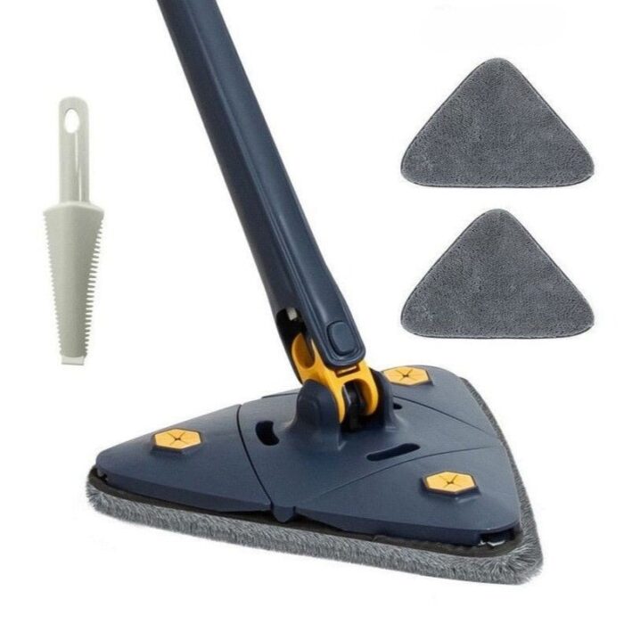 Esfregão Triangulo Mop De Limpeza Ajustável Giratória 360° - vipzio