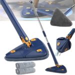Esfregão Triangulo Mop De Limpeza Ajustável Giratória 360° - vipzio