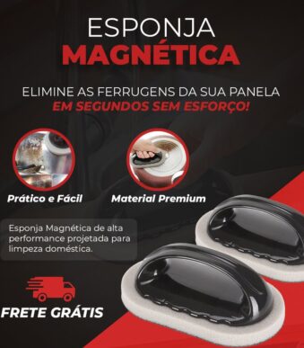 Esponja Magnética - Esponja que tira Ferrugem de Panelas - vipzio