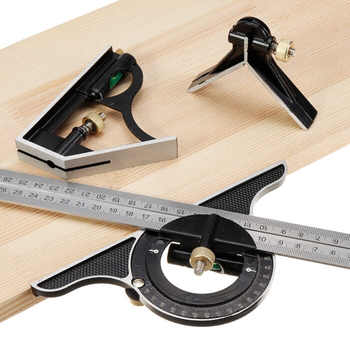 Esquadro Combinado 3 em 1 Com Nível Bolha 12'' 600mm - vipzio