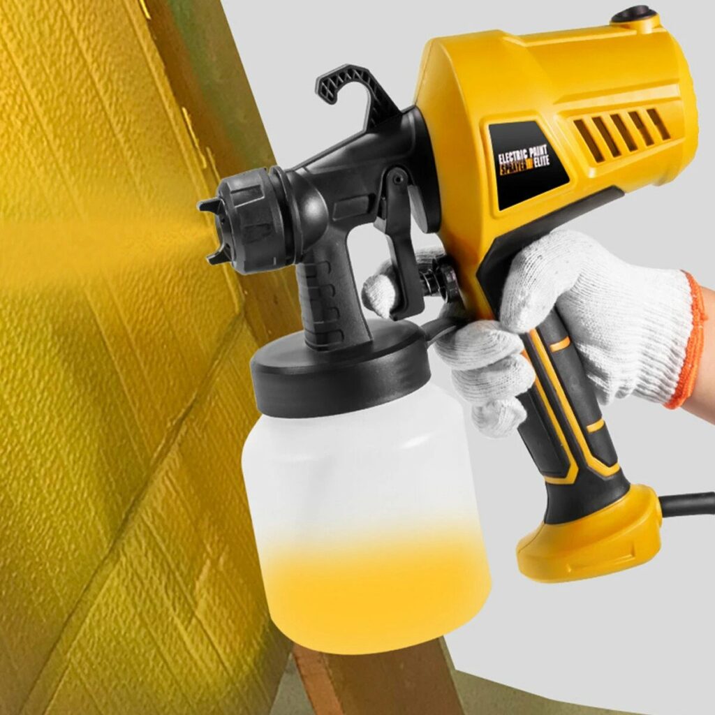 MexuMix 500W Electric Paint Sprayer Machine with High Pressure Paint Injecter, 3 Spraying Methods, Adjustable Spray Strength, and Multipurpose Design - Leaves a Professional Finish - Gear Tekk