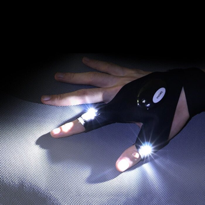 Flash Glove - Luva com Lanterna Led mão direita e mão esquerda - vipzio