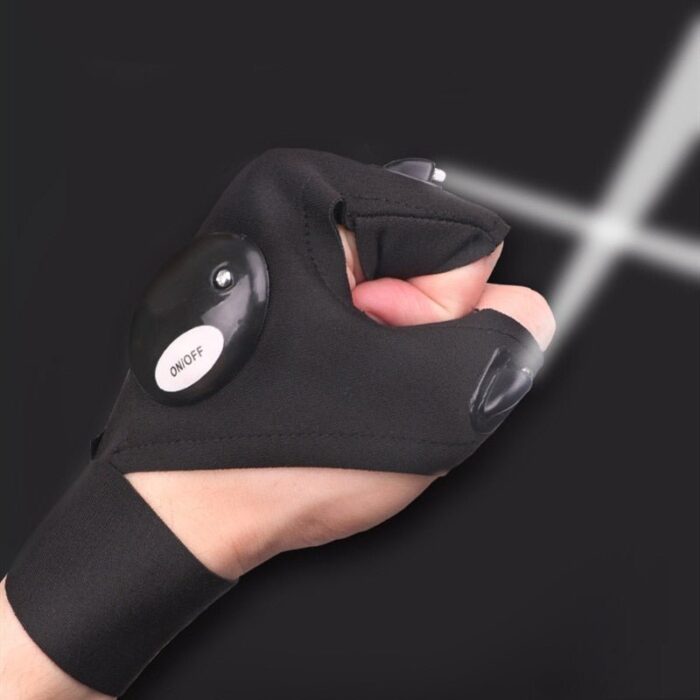 Flash Glove - Luva com Lanterna Led mão direita e mão esquerda - vipzio