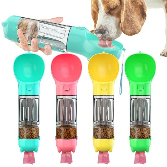 Garrafa para Cachorro 4 em 1 - A Garrafa Ideal para seu Pet! - vipzio