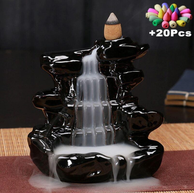 Incensário Efeito Cascata Black - vipzio