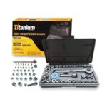 Jogo de Soquete com 40 peças Titanium 1/4-3/8 - vipzio