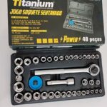 Jogo de Soquete com 40 peças Titanium 1/4-3/8 - vipzio