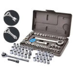Jogo de Soquete com 40 peças Titanium 1/4-3/8 - vipzio