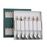 Kit 6x Talheres de Sobremesa Natalino - vipzio