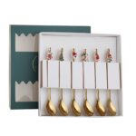 Kit 6x Talheres de Sobremesa Natalino - vipzio