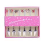 Kit 6x Talheres de Sobremesa Natalino - vipzio
