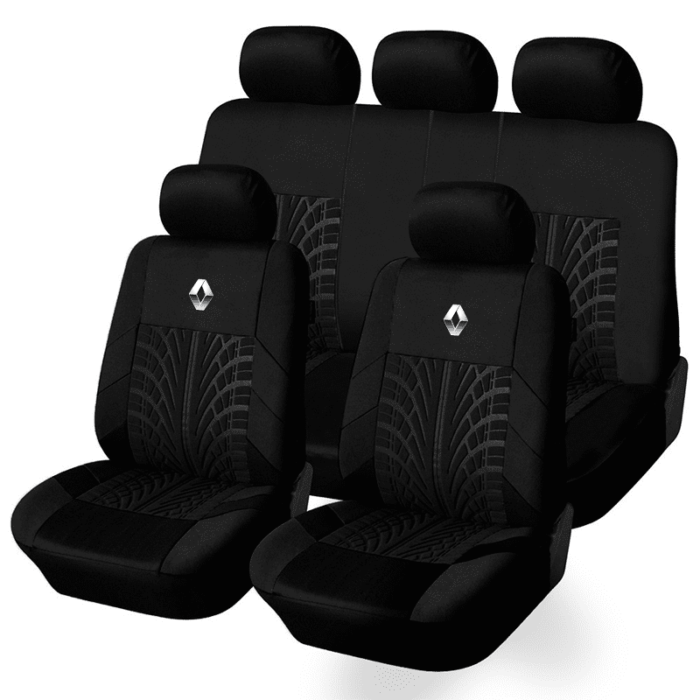 Kit Capa Para Banco de Carro Universal - SportCar P20-10 Floresca Preto Modelo 1