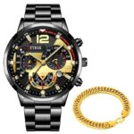Kit Gold - Relógio + Pulseira Dourada - vipzio